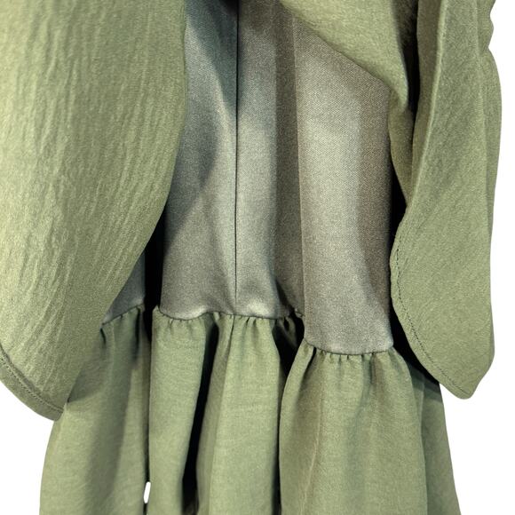 Altar’d State Small Romper Long Sleeve Lined Surplice V-Neck Tie Waist Ruffled - Picture 5 of 10